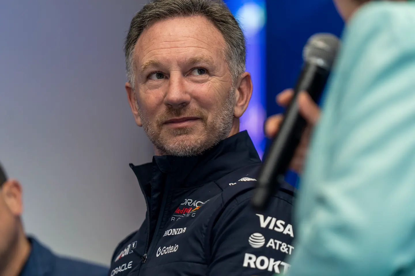 Christian Horner at a Formula 1 press conference