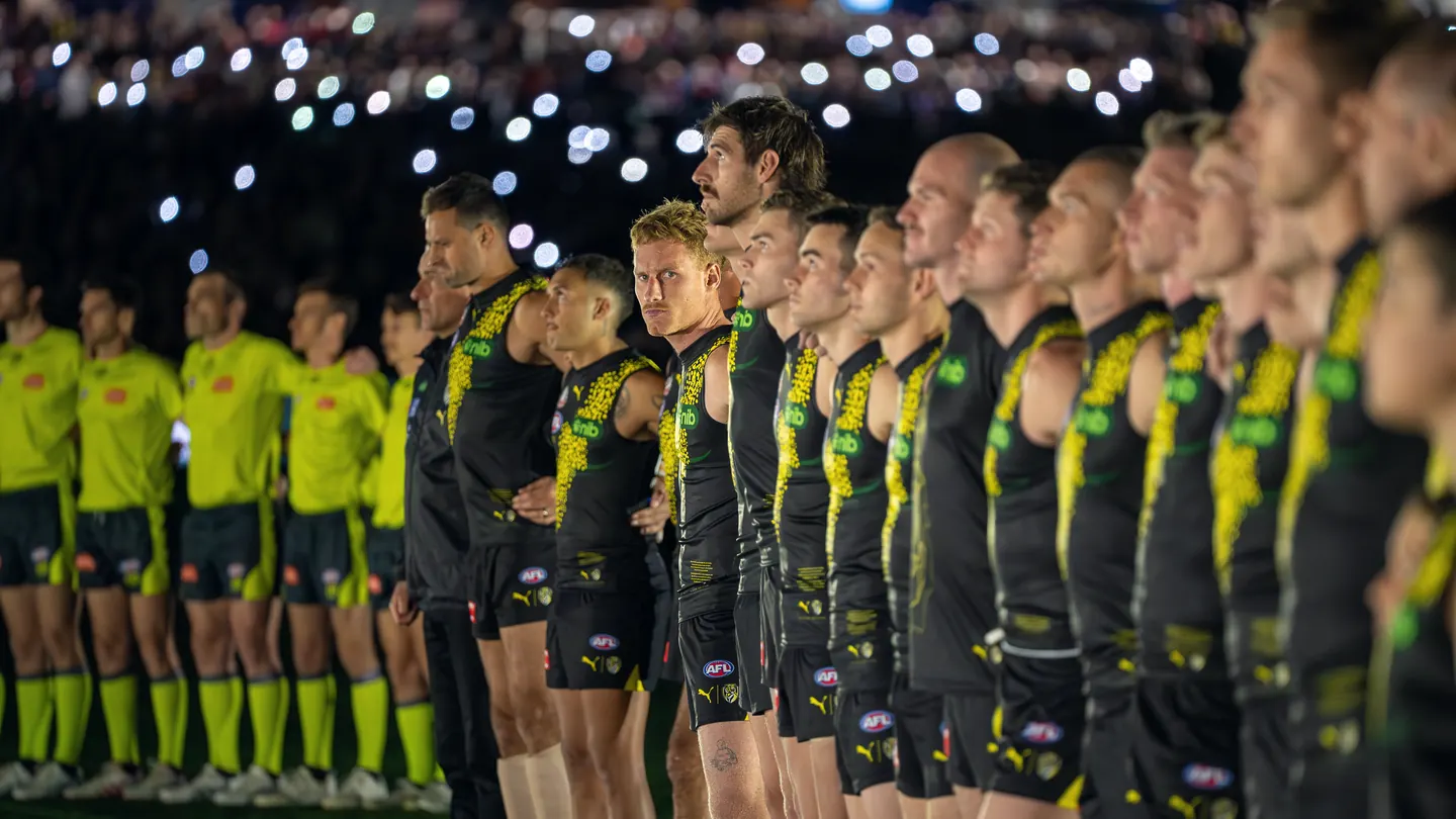 Players lined up before a match